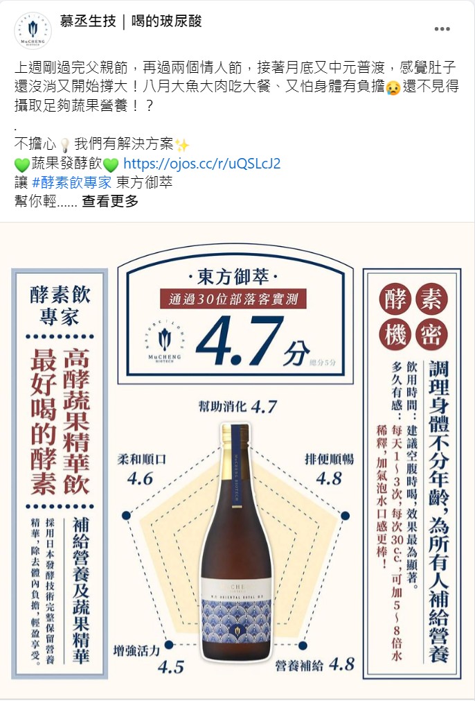 Facebook 社群贴文范例